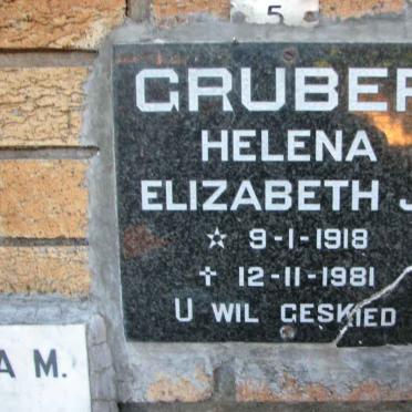 GRUBER Helena Elizabeth J. 1918-1981