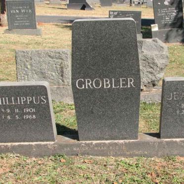 GROBLER Phillippus 1901-1968 &amp; Jeanetha 1922-2002