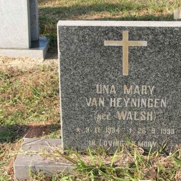 HEYNINGEN Una Mary, van nee WALSH 1934-1998