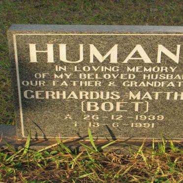 HUMAN Gerhardus Matthys 1939-1991