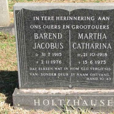 HOLTZHAUSEN Barend Jacobus 1915-1976 &amp; Martha Catharina 1918-1975