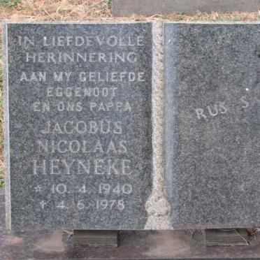 HEYNEKE Jacobus Nicolaas 1940-1978