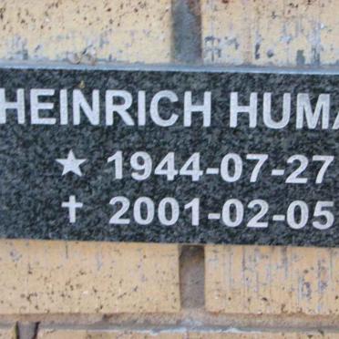 HUMAN Heinrich 1944-2001
