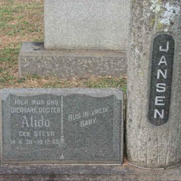 JANSEN Alida nee STEYN 1938-1965