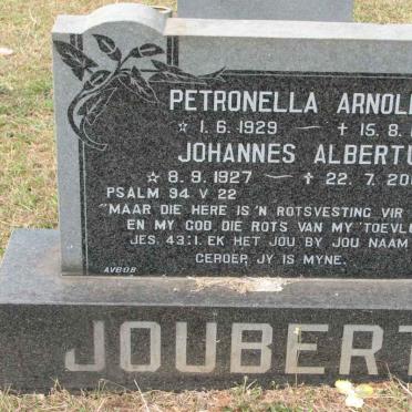 JOUBERT Johannes Albertus 1927-2006 &amp; Petronella Arnoldina 1929-2006