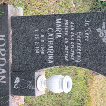 JORDAN Maria Catharina 1940-1981
