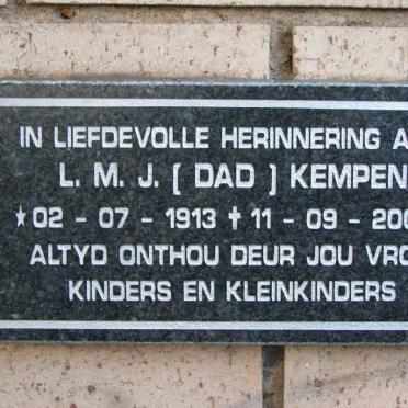 KEMPEN L.M.J. 1913-2002