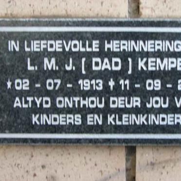 KEMPEN L.M.J. 1913-2002