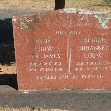 LOUW Jacobus Johannes 1908-1978 &amp; ?mpje JAMES 1910-1960
