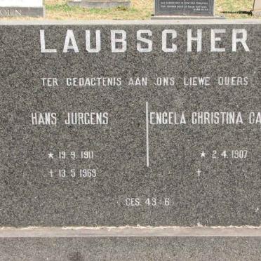 LAUBSCHER Hans Jurgens 1911-1969 &amp; Engela Christina Catharina 1907-