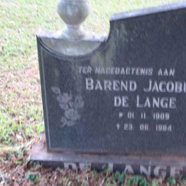 LANGE Barend Jacobus, de 1909-1984
