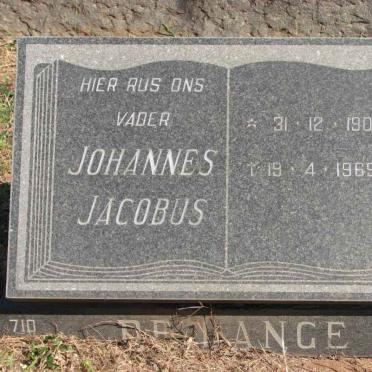 LANGE Johannes Jacobus, de 1903-1969