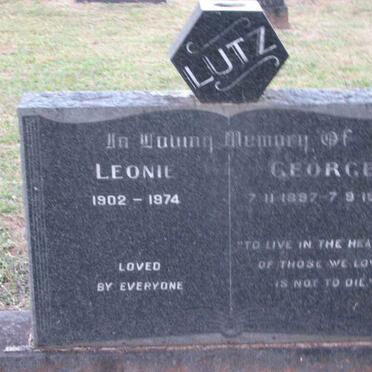 LUTZ George 1897-1960 &amp; Leonie 1902-1974