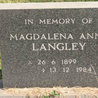 LANGLEY Magdalena Anna 1899-1984