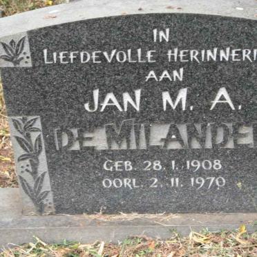 MILANDER Jan M.A., de 1908-1970