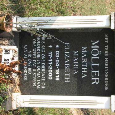 MÖLLER Martha Maria Elizabeth 1916-2000