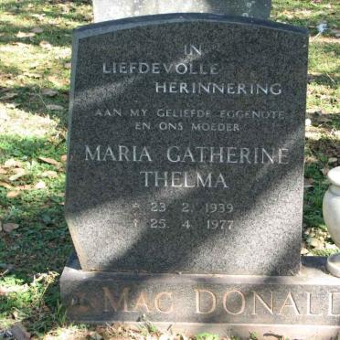 MACDONALD Maria Catherine Thelma 1939-1977