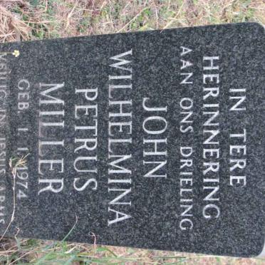 MILLER John 1974-1974 :: MILLER Wilhelmina 1974-1974 :: MILLER Petrus 1974-1974