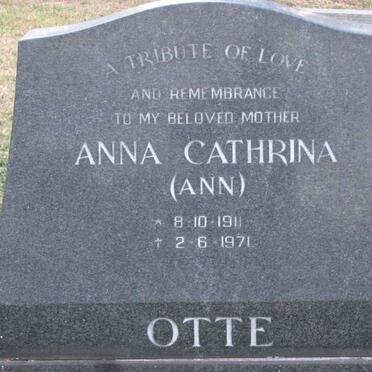 OTTE Anna Cathrina 1911-1971