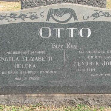 OTTO Hendrik Johannes 1884-1963 &amp; Engela Elizabeth Helena DE BRUIN 1896-1970