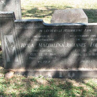 OTTO Johannes Lodewyk 1915-1977 &amp; Heila Magdalena COETZEE 1914-1999