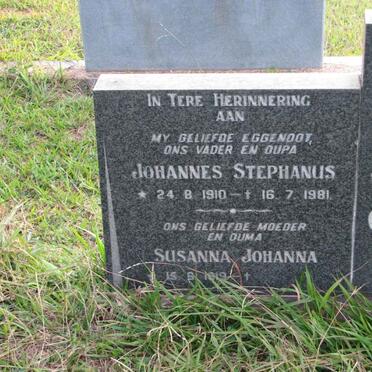 OTTO Johannes Stephanus 1910-1981 &amp; Susanna Johanna 1919-