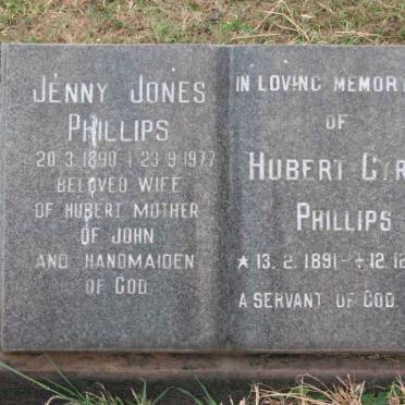PHILLIPS Hubert Cyril 1891-1973 &amp; Jenny Jones 1890-1977