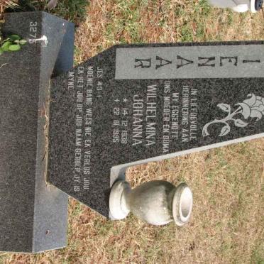 PIENAAR Wilhelmina Johanna 1938-1995