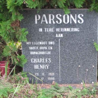 PARSONS Charles Henry 1919-1999