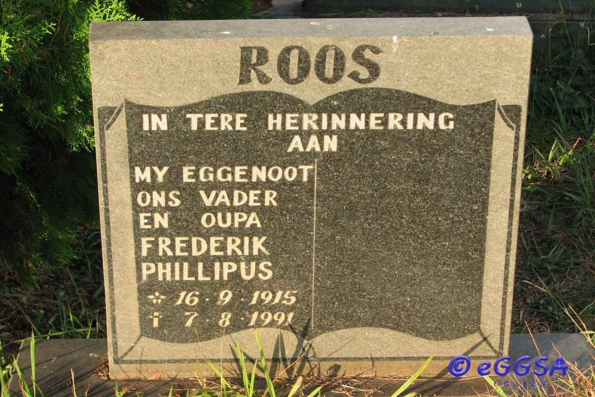 ROOS Frederik Phillipus 1915-1991