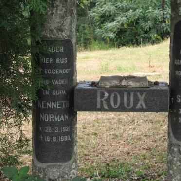 ROUX Kenneth Norman 1921-1980 &amp; Maria Susanna 1921-2002