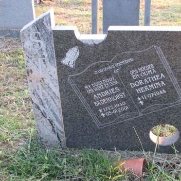 STEYN Andries Badenhorst 1940-2001 &amp; Dorathea Hermina 1944-