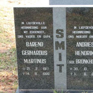SMIT Barend Gerhardus Mathinus 1917-1999 &amp; Andries Hendrik BRONKHORST 192?-2004