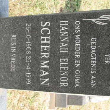 SCHERMAN Hannah Elenor 1908-1979