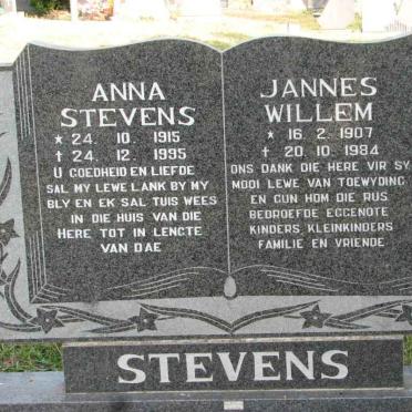 STEVENS Jannes Willem 1907-1984 &amp; Anna  1915-1995