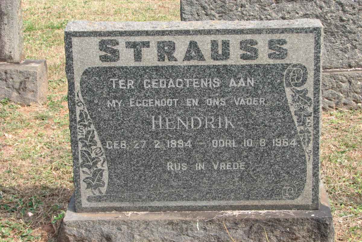 STRAUSS Hendrik 1894-1964