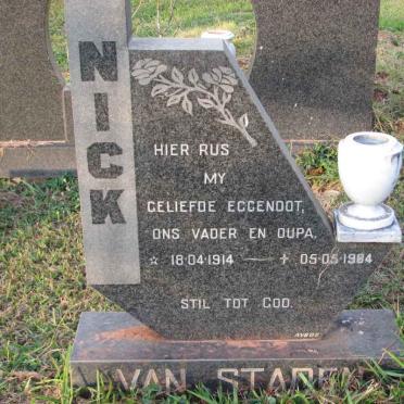 STADEN Nick, van 1914-1984