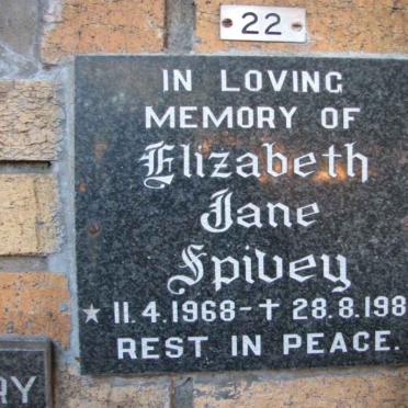 SPIVEY Elizabeth Jane 1968-1983
