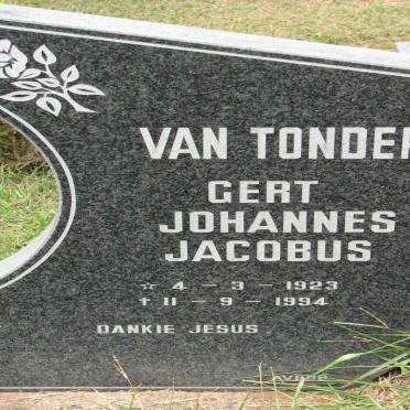 TONDER Gert Johannes Jacobus, van 1923-1994