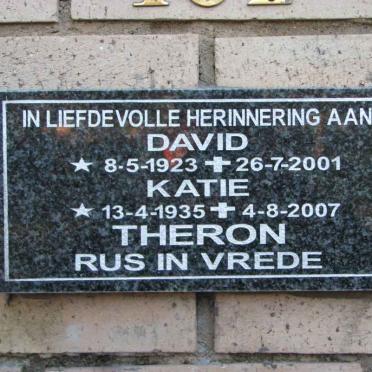THERON David 1923-2001 &amp; Katie 1935-2007