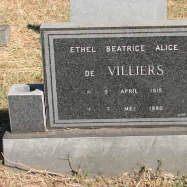 VILLIERS Ethel Beatrice Alice, de 1915-1980