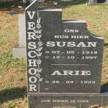 VERSCHOOR Arie 1922- &amp; Susan 1918-1997