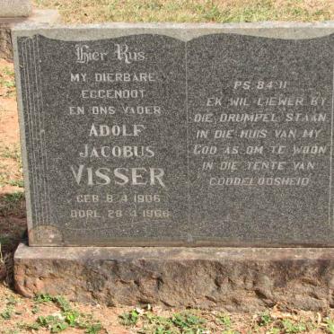 VISSER Adolf Jacobus 1906-1966