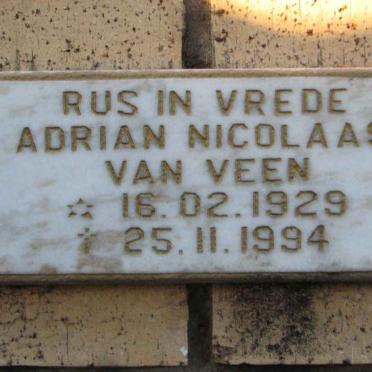 VEEN Adrian Nicolaas, van 1929-1994