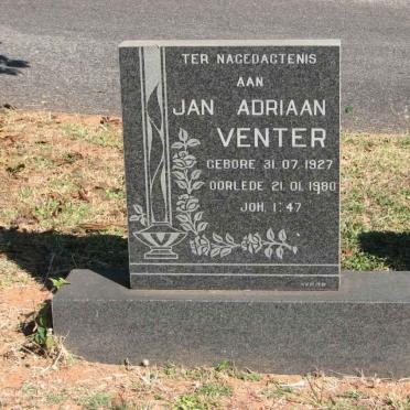 VENTER Jan Adriaan 1927-1980