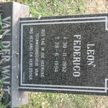WALT Leon Federico, van der 1952-1994