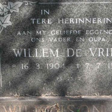 WILKENSON Willem de Vries 1904-1970