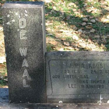 WAAL J.P.A., de, ?-1969