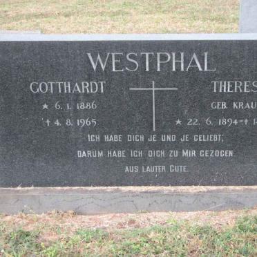 WESTPHAL Gotthardt 1886-1965 &amp; Therese KRAUSE 1894-1964