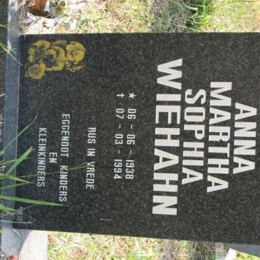 WIEHAHN Anna Martha Sophia 1938-1994